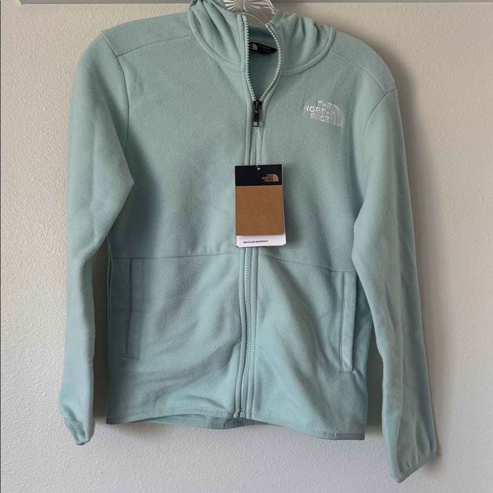 The North Face glacier f/z hooded fleece zip up with hood nwt